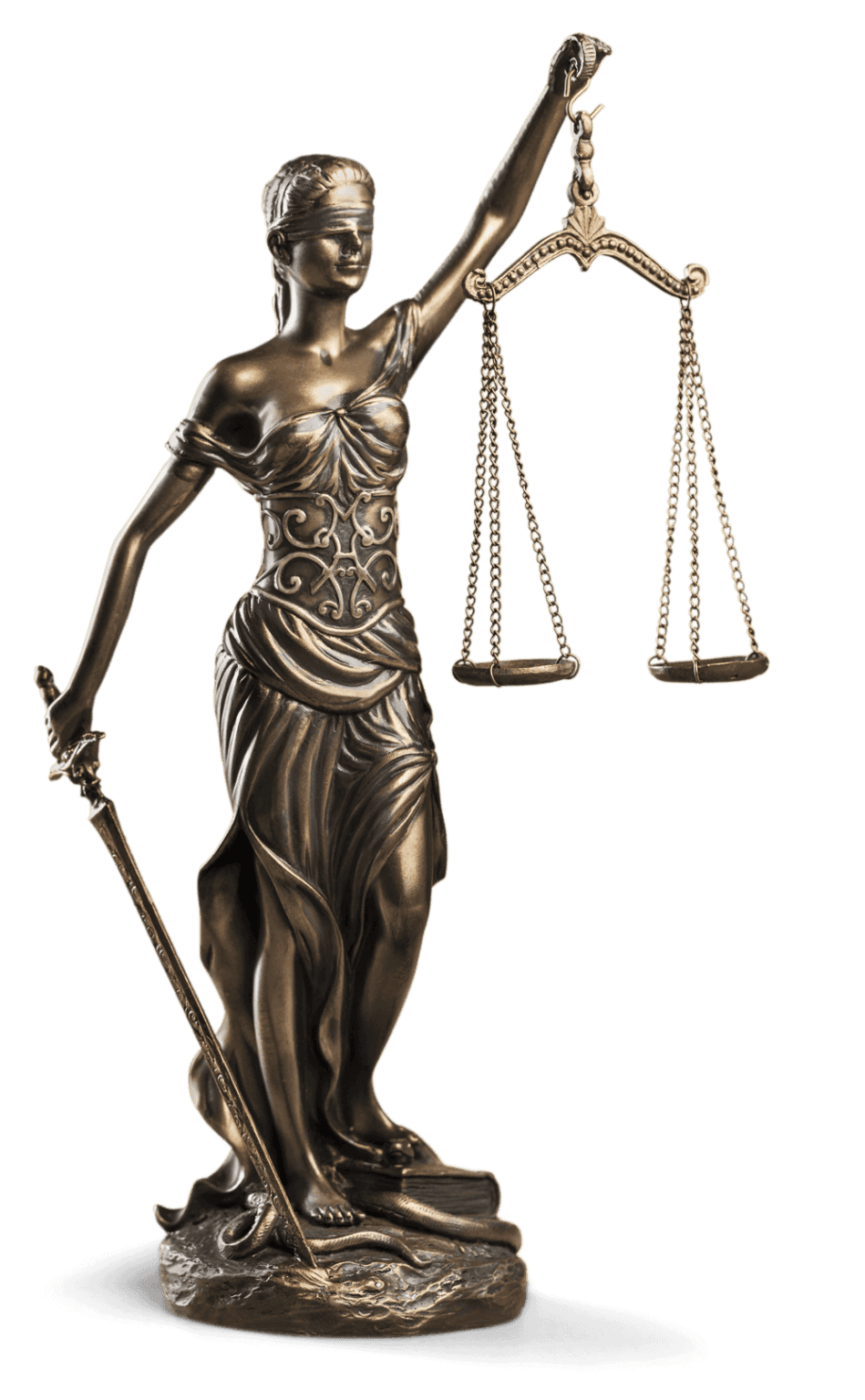 Statue of Lady Justice holding scales